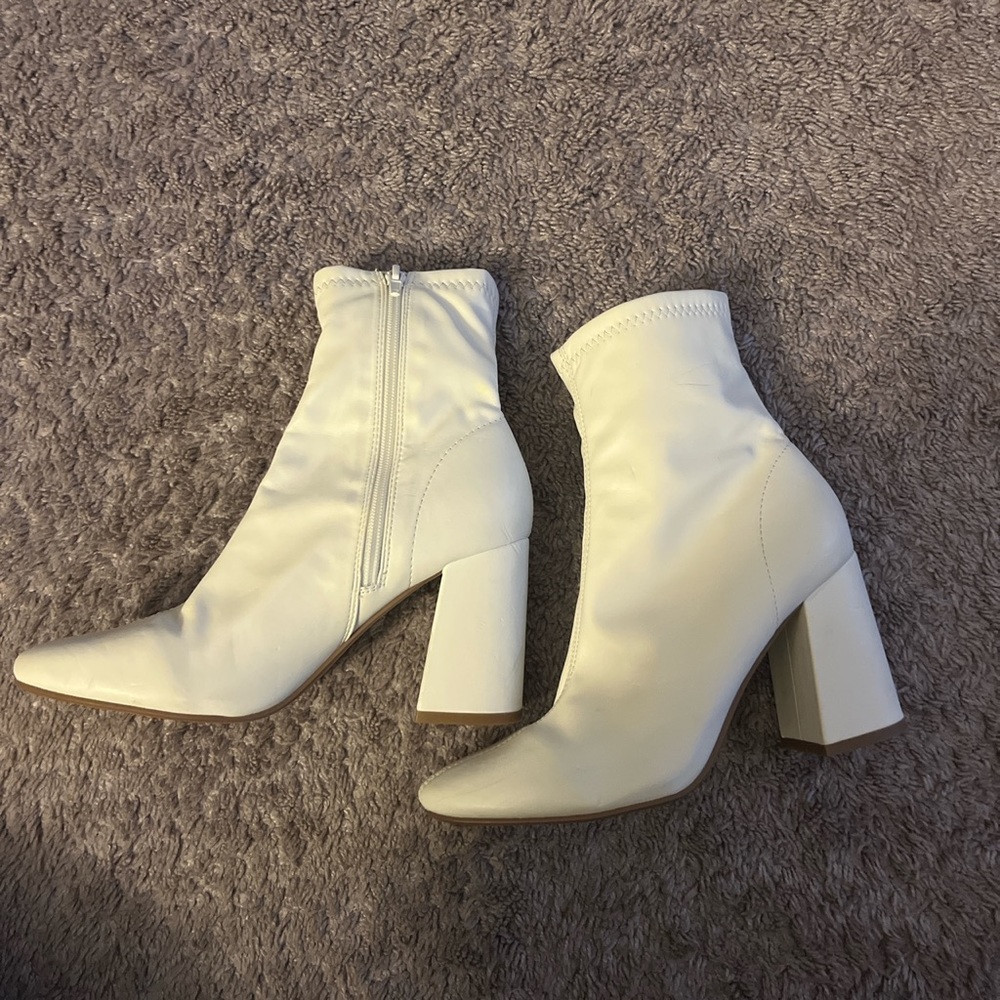 white boot heels